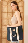 Pupba Omuz Çantası Yaga Large Tote Bag Lacivert_PUPTOTELL