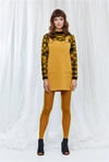 Knitss Jile Triko Elbise Saf Yün Sarı_1904015106
