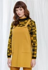 Knitss Jile Triko Elbise Saf Yün Sarı_1904015106