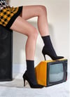Knitss Triko Bootie Stiletto Siyah_200406110