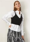 Knitss Triko Üst Kaşmir Karışımlı Yün  Siyah_2004128