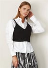 Knitss Triko Üst Kaşmir Karışımlı Yün  Siyah_2004128