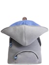 Morikukko Grey Basic Blue Çıkabilir Kapüşonlu Sırt Çantası_MK-GML