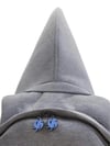 Morikukko Grey Basic Blue Kids Çıkabilir Kapüşonlu Sırt Çantası_MK-GMS