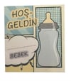 Pape Mini Teprik Kartı Hoşgeldin Bebek Mavi_PK01-6733