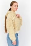 Topshop Kapüşonlu Sweatshirt Peluş Bej_04A27TSTN