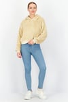 Topshop Kapüşonlu Sweatshirt Peluş Bej_04A27TSTN