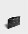 Wouf Clutch, El Çantası Pouch Quilted Line Black Glossy_MLQ230046