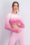 XOXO Crop Top Sport Pembe/Mor_THBA20013