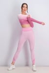 XOXO Crop Top Sport Pembe/Mor_THBA20013