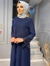  NEVON 6245 ÖZEL TASARIM TAŞ İŞLEME DETAYLI ÖNÜ ŞİFON ABİYE 