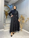 Famelin 70078 Kadife Detaylı Elbise
