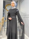 NEVON 0385 KOLLARI ŞİFON VE PAYETLİ ELBİSE