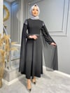 NEVON 0385 KOLLARI ŞİFON VE PAYETLİ ELBİSE