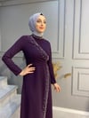 Nevon 1058 Taş Ve İnci İşleme Detaylı Elbise