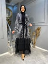 NEVON 133 TAMAMEN SİM BASKI TASARIM KAT KAT ABAYA TAKIM