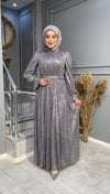 NEVON 145611 BELİ LASTİKLİ TAMAMEN ZARA PUL PAYETLİ ABİYE