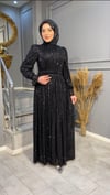 NEVON 145611 BELİ LASTİKLİ TAMAMEN ZARA PUL PAYETLİ ABİYE