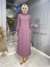 NEVON 1877 BROŞ DETAYLI PİLELİ ETEKLİ TAKIM