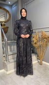 NEVON 2071 ÖZEL KOLEKSİYON TAMAMEN SİM İŞLEMELLİ VE TÜY DETAYLI LÜKS ABİYE MODELİMİZ