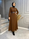 NEVON 21Y-3064 Düğme Detaylı Örme Triko Elbise