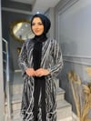 NEVON 23Y132 TAMAMEN SİM BASKI TASARIM ABAYA TAKIM