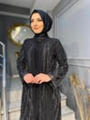 NEVON 23Y132 TAMAMEN SİM BASKI TASARIM ABAYA TAKIM