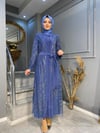 NEVON 23Y132 TAMAMEN SİM BASKI TASARIM ABAYA TAKIM