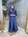 NEVON 2855 OMZU TAŞ İŞLEMELİ JAKARLI SATEN ABİYE 