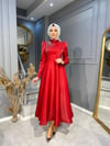 NEVON 2855 OMZU TAŞ İŞLEMELİ JAKARLI SATEN ABİYE 