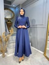 NEVON 2855 OMZU TAŞ İŞLEMELİ JAKARLI SATEN ABİYE 