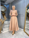 NEVON 2855 OMZU TAŞ İŞLEMELİ JAKARLI SATEN ABİYE 