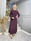 NEVON 3013 DÜZ PAPATYA İŞLEMELİ FERACE