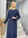NEVON 3013 DÜZ PAPATYA İŞLEMELİ FERACE