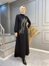 NEVON 3079  Desen Detaylı Örme Triko Elbise