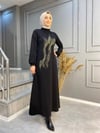 NEVON 3079  Desen Detaylı Örme Triko Elbise
