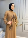 NEVON 3079  Desen Detaylı Örme Triko Elbise