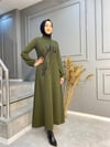 NEVON 3079  Desen Detaylı Örme Triko Elbise