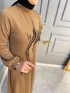 NEVON 3079  Desen Detaylı Örme Triko Elbise