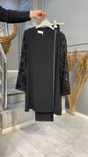 NEVON 3463 KOLLARI KOMPLE PUL PAYET İŞLEME KREP PANTOLON TAKIM 