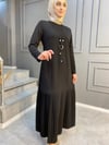 NEVON 4040 Plise ve Kolye Detaylı Abiye Elbise
