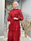 NEVON 4120 KAT KAT TÜL ELBİSE