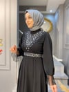 NEVON 4136 İşlemeli ve Tül Detaylı Abiye