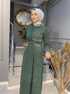 NEVON 4142 İnci Taş işlemeli Elbise Abiye 