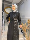 NEVON 4142 İnci Taş işlemeli Elbise Abiye 