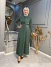 NEVON 4142 İnci Taş işlemeli Elbise Abiye 