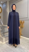 NEVON 4242 TAŞ İŞLEME DETAYLI ŞİFON ABAYA TAKIM 