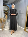NEVON 4275 KOLLARI TAŞ VE İNCİ İŞLEMELİ TEK ABAYA