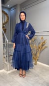 NEVON 4400 BROŞ DETAYLI ORGANZE KUMAŞ ABAYA TAKIM MODELİMİZ