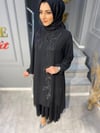 NEVON 4412 TAŞ İŞLEME VE PİLİSE DETAYLI ABİYE ELBİSE